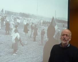 Historiker Gelderblom / Demo-Foto